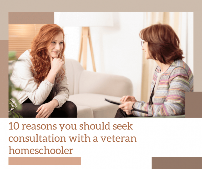 consulting with veteran homeschoolers